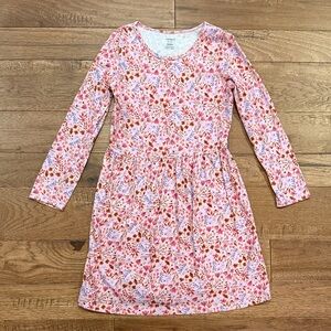 Carter’s KID Girls Pink Multi-colored Floral Long-Sleeve Dress - Size 8/8A